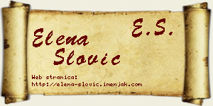 Elena Slović vizit kartica